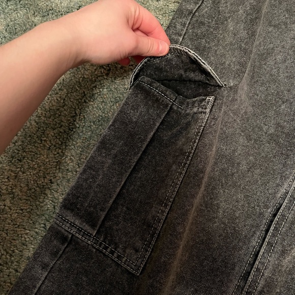 SOLD-Women’s Love, Fire maxi cargo skirt size 3 black gray charcoal - Picture 5 of 7